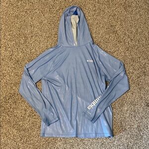 Columbia Light Blue Hooded Shirt Medium